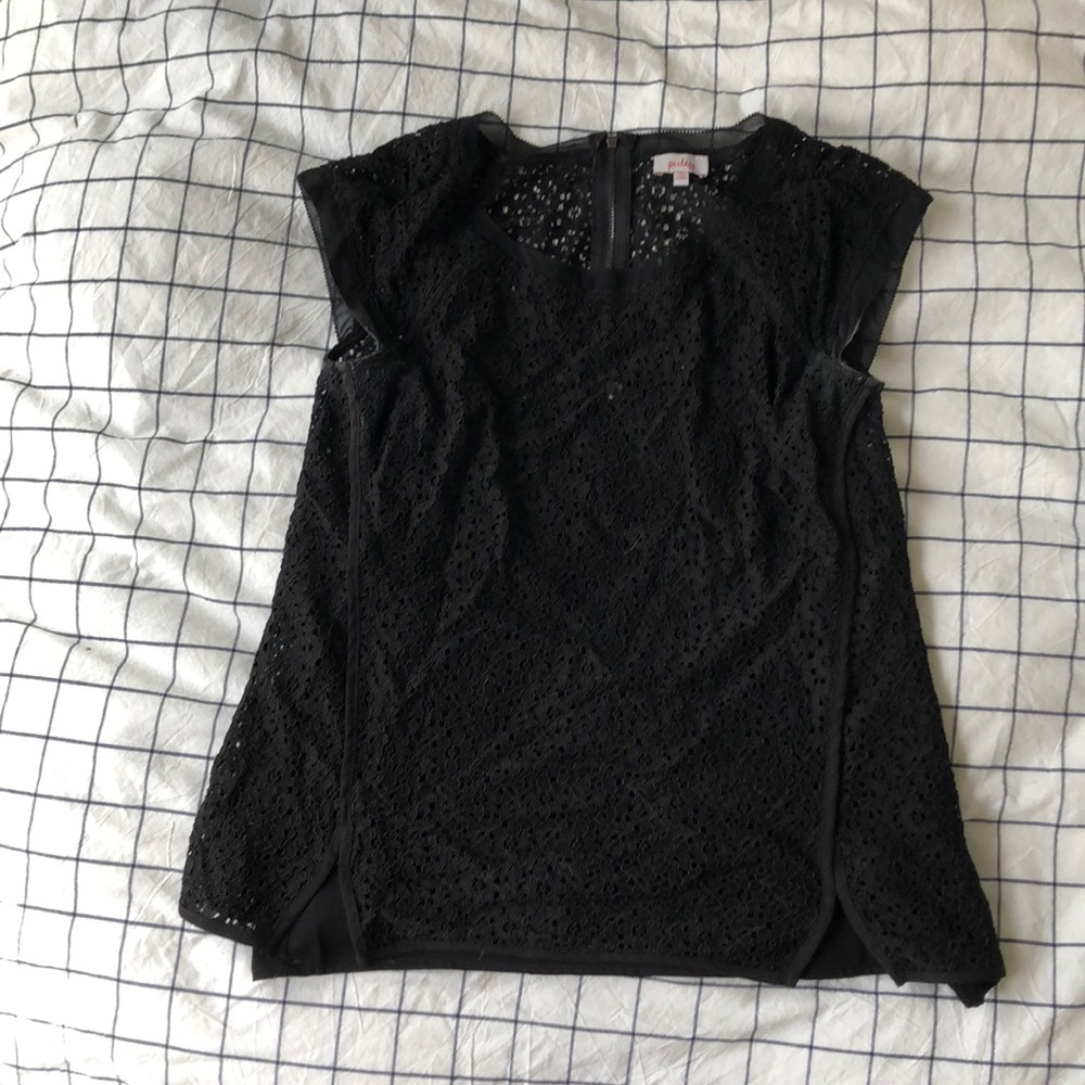 Lacy Black Blouse Cap Sleeve Stitchfix